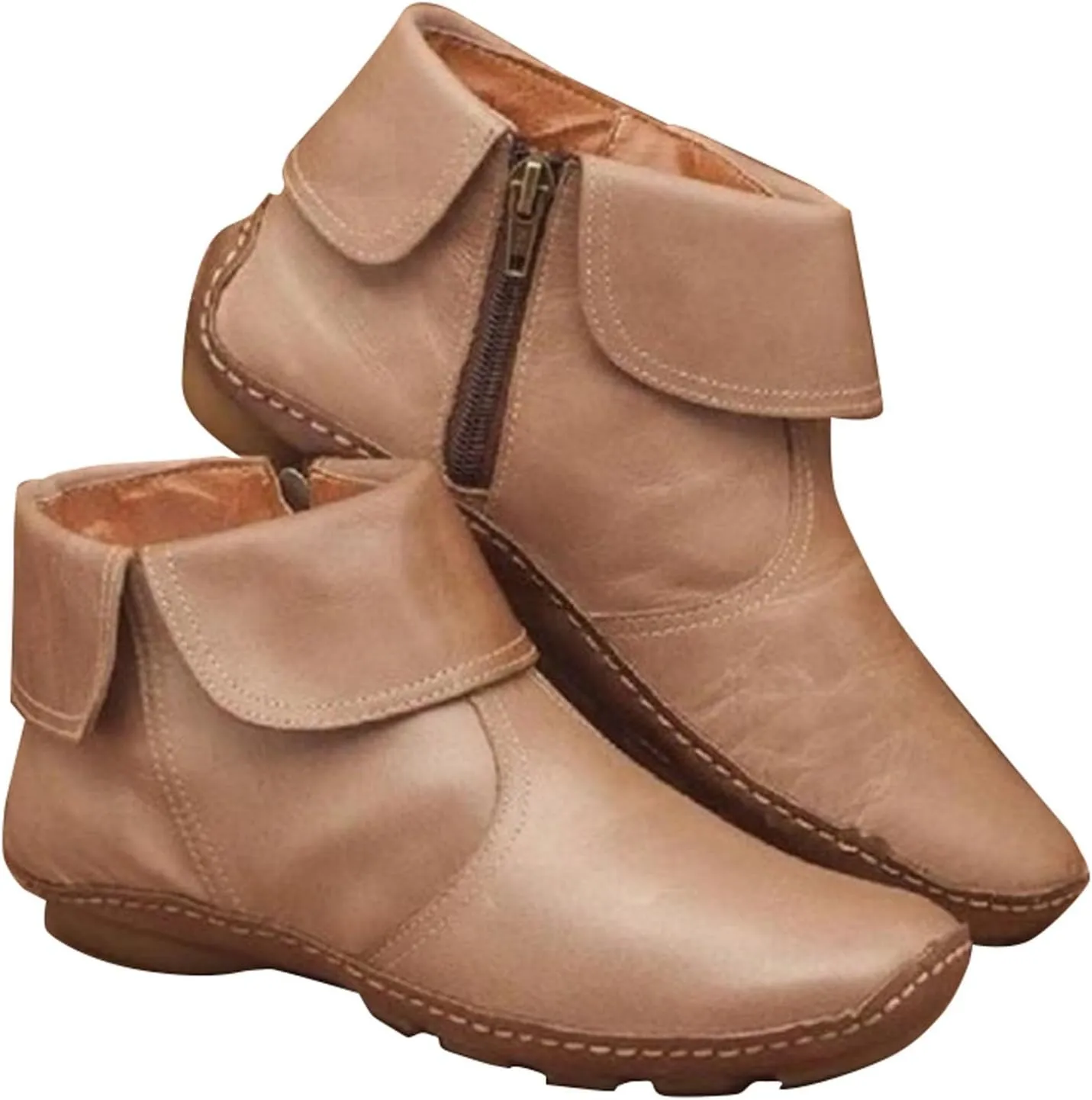 Women's Ankle Boots & Booties Womens Black Booties Low Heel Women's Slip On Boots Work Boot Shoe Laces Men Lightweight Cute Round Toe Closed Toe Wide Fit Available