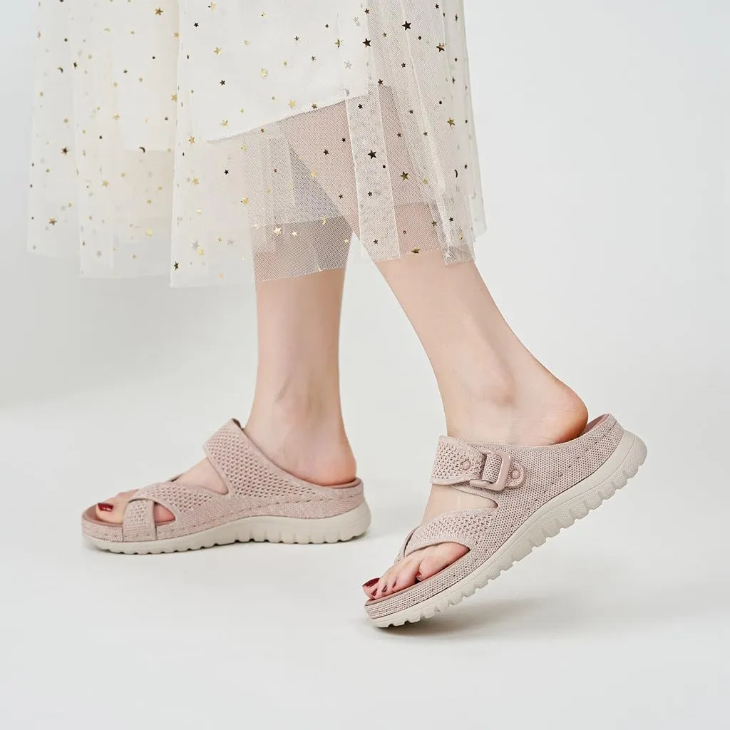Women's Casual Sports Athletic Toe Ring Slide Sandals Comfort Slip On Lightweight Walking Summer Beach Sandal
