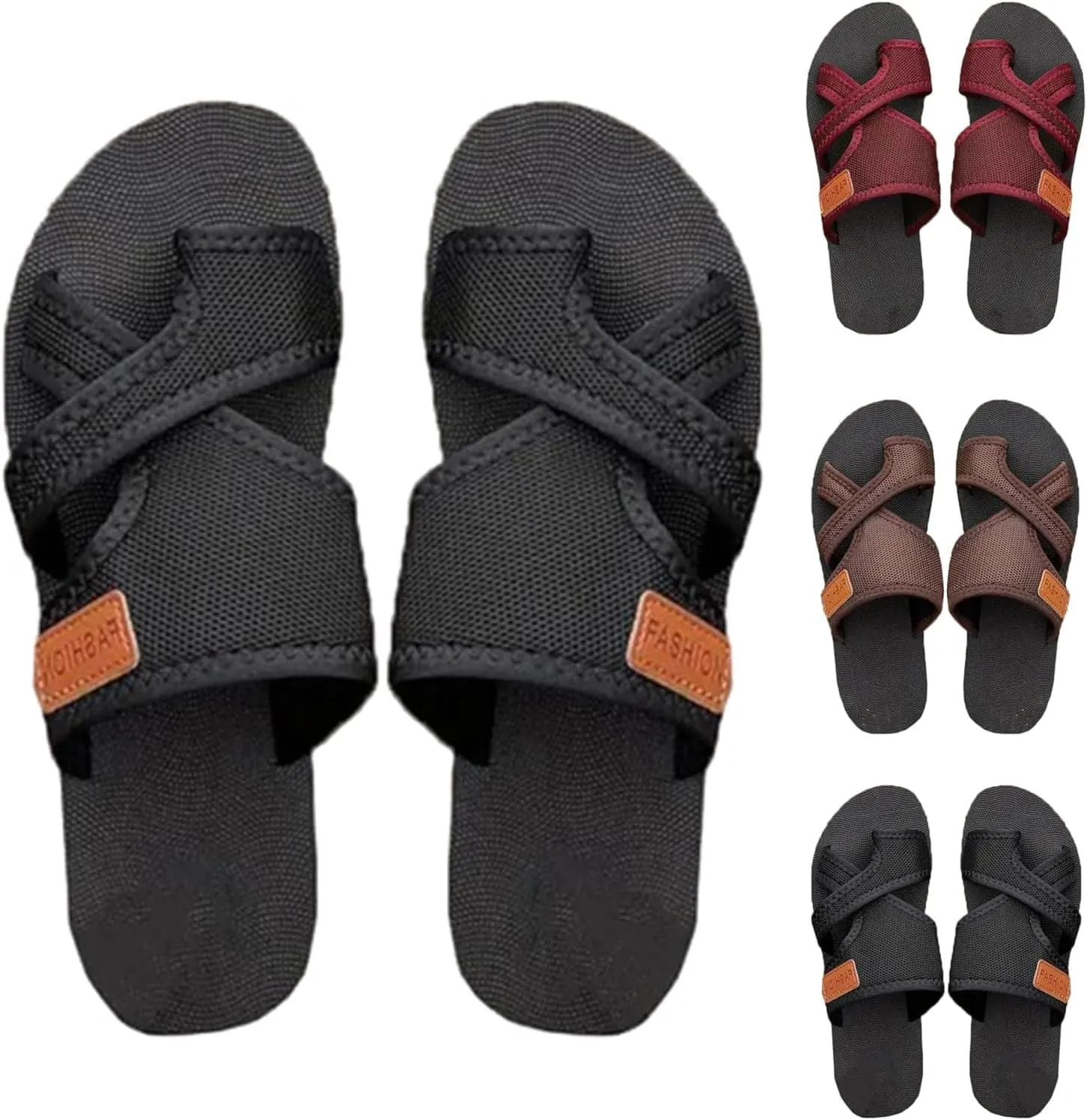 Women's Comfortable Breathable Mesh Flip Flops, Orthopedic Hollow Toe Loop Slippers, Summer Casual Flat Sandals Slide