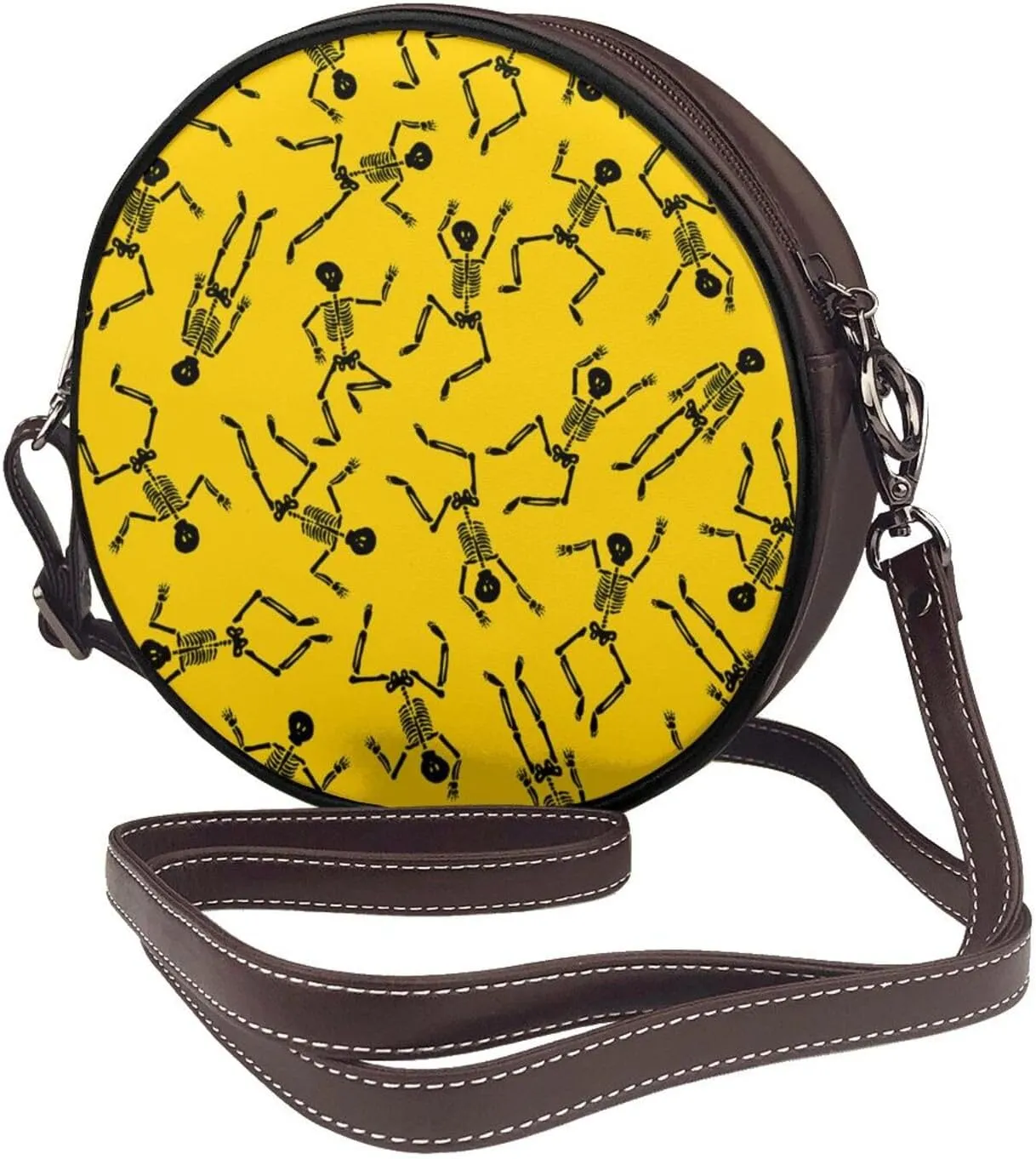 Women's Crossbody Purse - PU Leather Crossbody Bags for Women, Circle Purse Bag for Travel Business Party