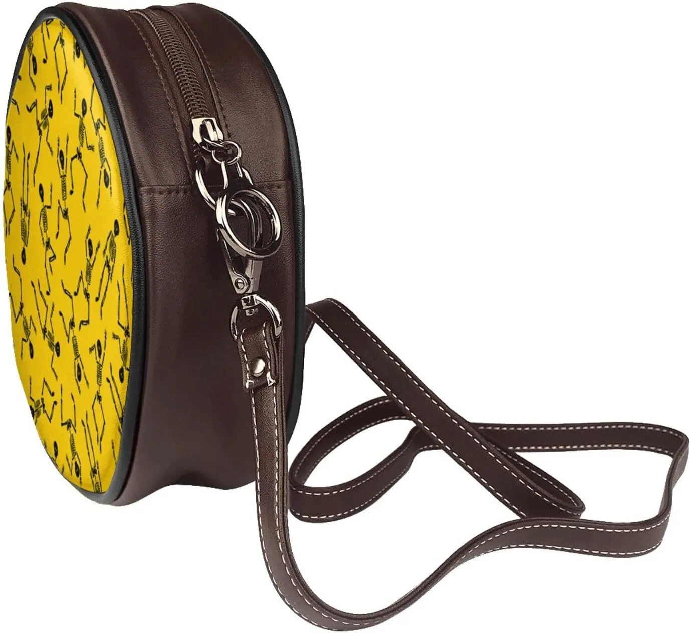 Women's Crossbody Purse - PU Leather Crossbody Bags for Women, Circle Purse Bag for Travel Business Party