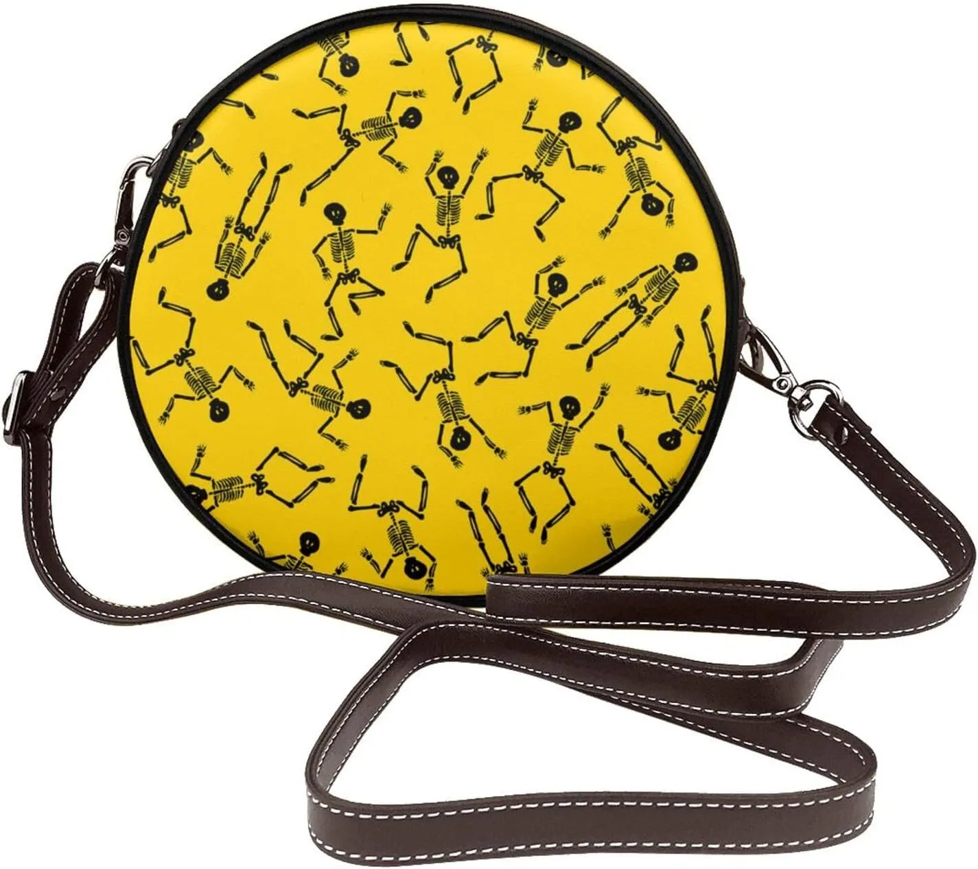 Women's Crossbody Purse - PU Leather Crossbody Bags for Women, Circle Purse Bag for Travel Business Party