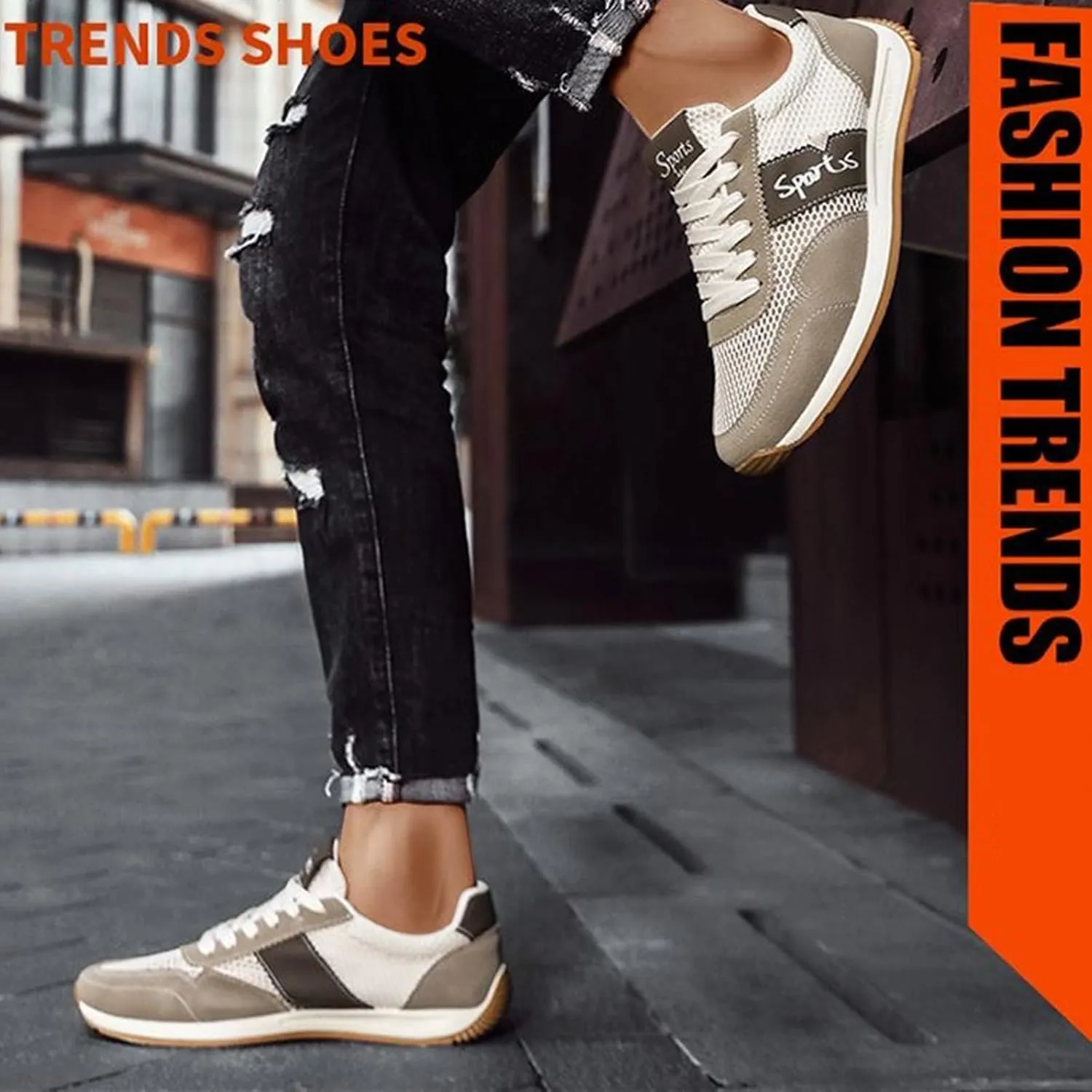 Women's Fashion Sneakers Trendy Lace Up Tennis Shoes Retro Trainers Casual Running Shoes Low Top Walking Sneaker