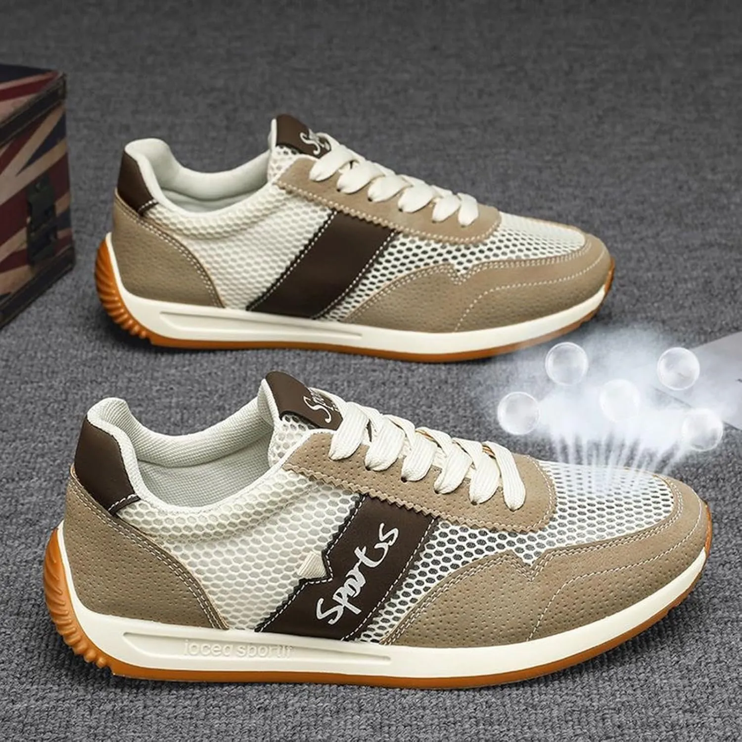 Women's Fashion Sneakers Trendy Lace Up Tennis Shoes Retro Trainers Casual Running Shoes Low Top Walking Sneaker