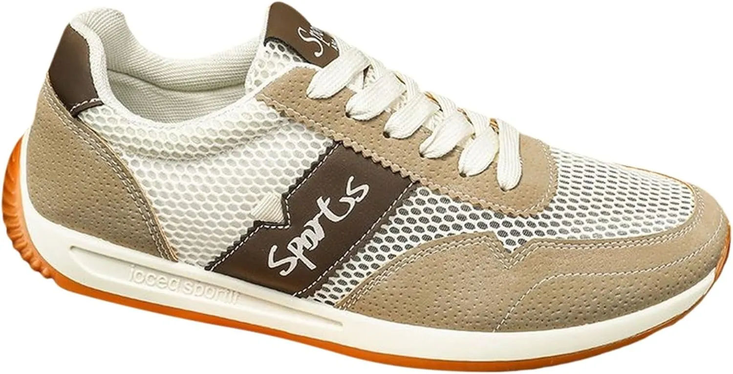 Women's Fashion Sneakers Trendy Lace Up Tennis Shoes Retro Trainers Casual Running Shoes Low Top Walking Sneaker