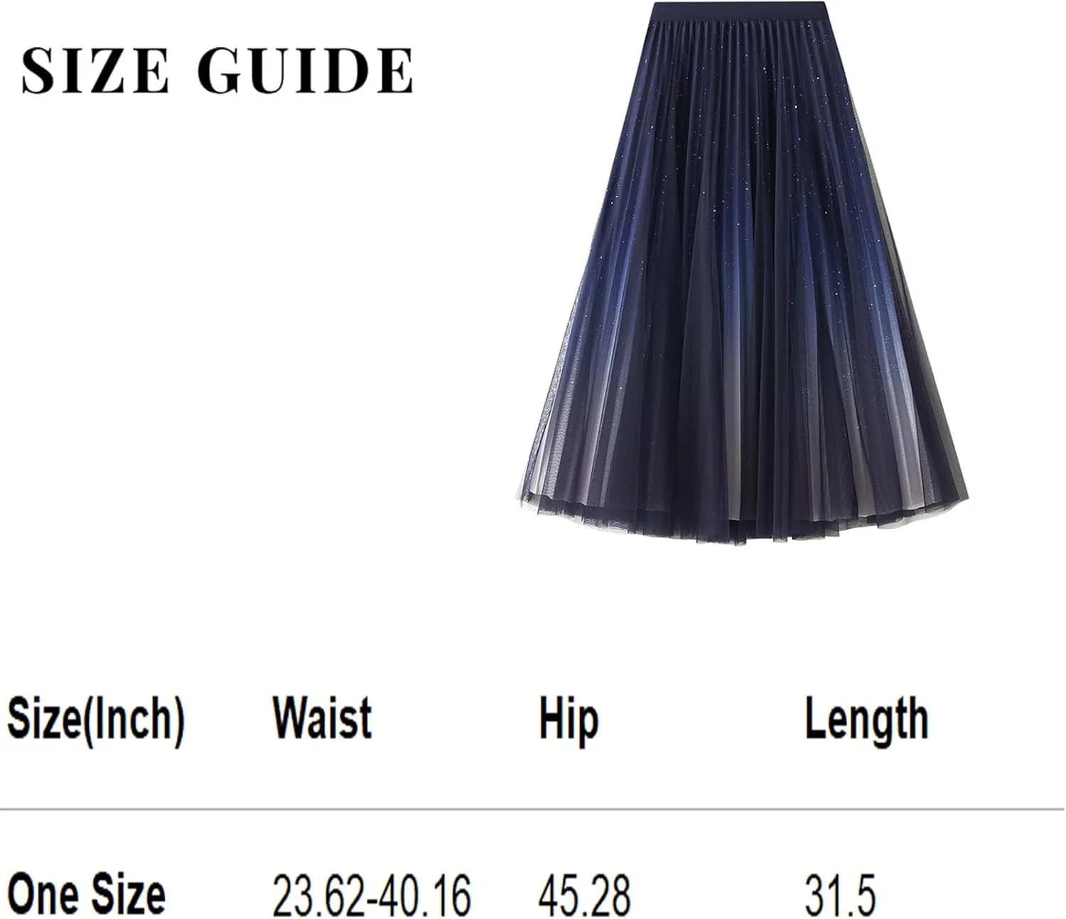 Women's Gradient Color Flowy Chiffon Skirts High Waist A-Line Casual Pleated Party Long Tutu Skirts