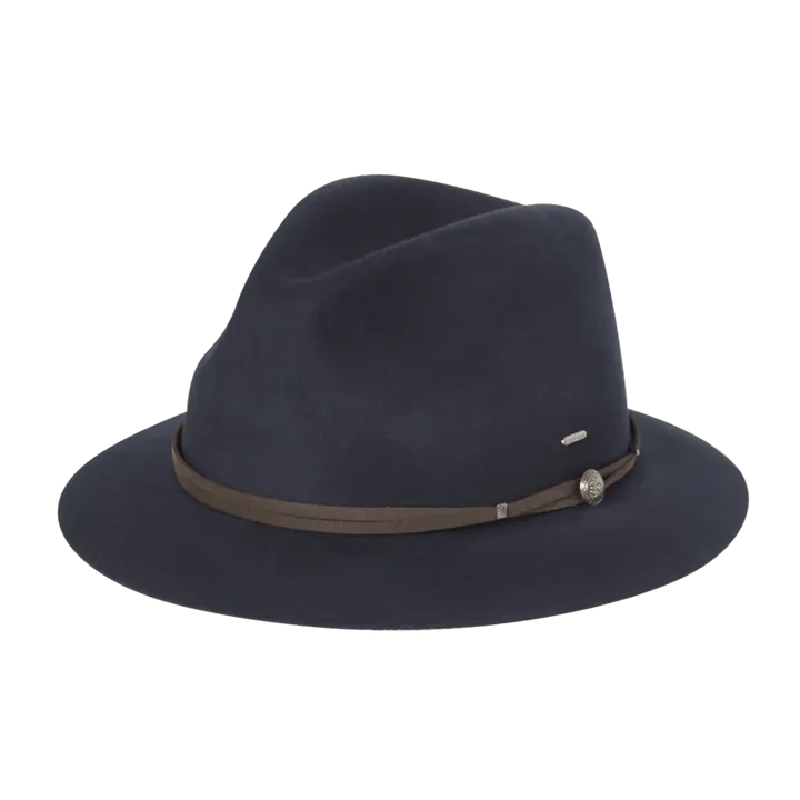 Womens Matilda Mid Brim Hat - Navy