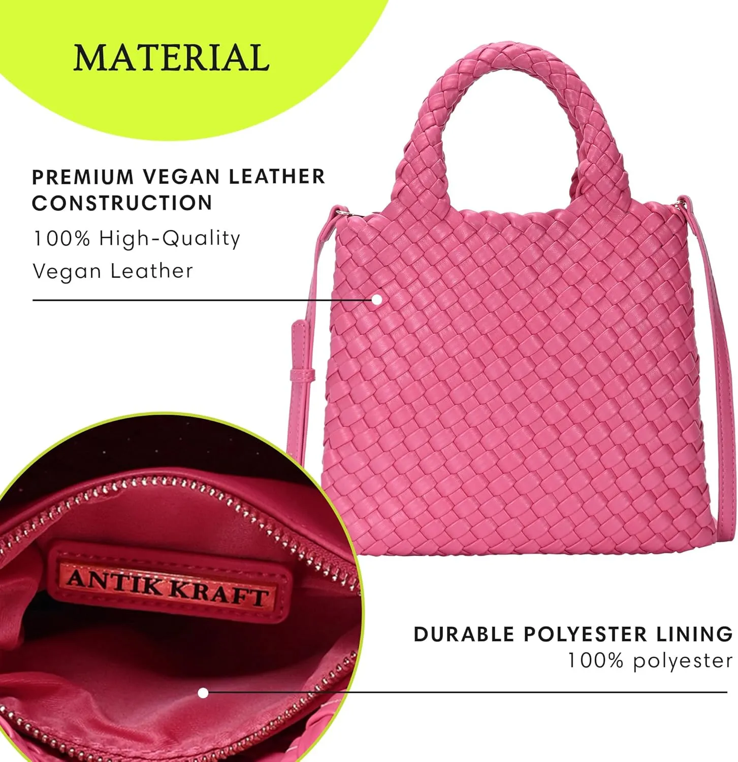 Women's Melody 2-in-1 Woven, Shoulder Bags for Women, Stylish Pouch Wristlet, Vegan Leather, Light Gold Hardware