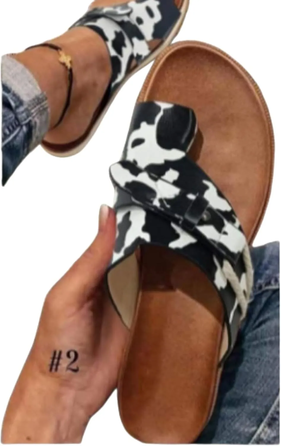 Womens Orthopedic Sandals Summer Comfy Big Toe Correction Sandal Walking Bunion Flip Flops Lightweight Breathable Leather Workout Slippers Platform Flat Sole Beach Shoes