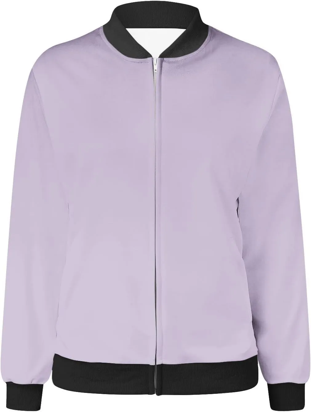 Womens Plus Size Long Sleeve Lightweight Zip Up Oversized Outerwear Windbreaker Casual Striped Bomber Jackets Coat