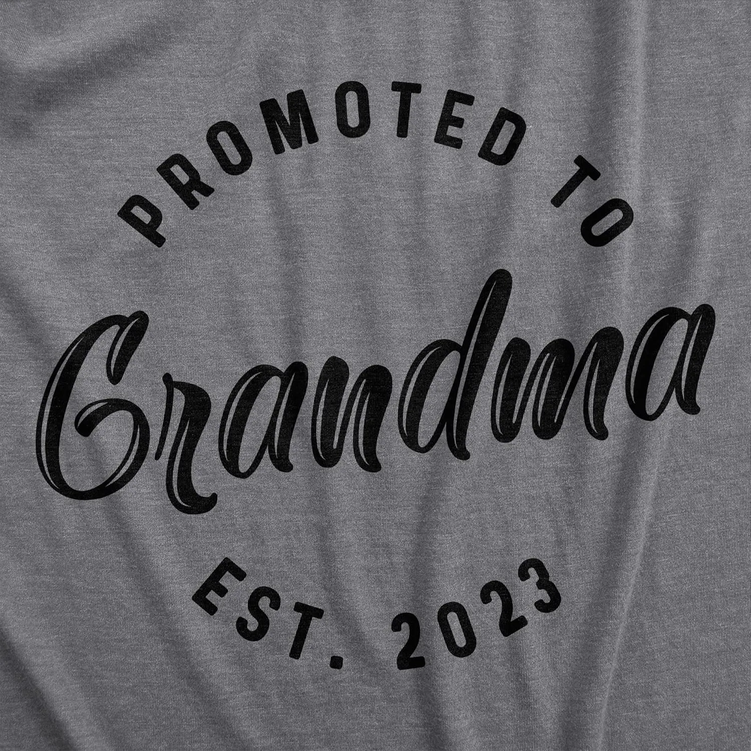 Womens Promoted to Grandma Est 2025, 2024, or 2023 T Shirt Funny New Baby Family Grandmother Tee