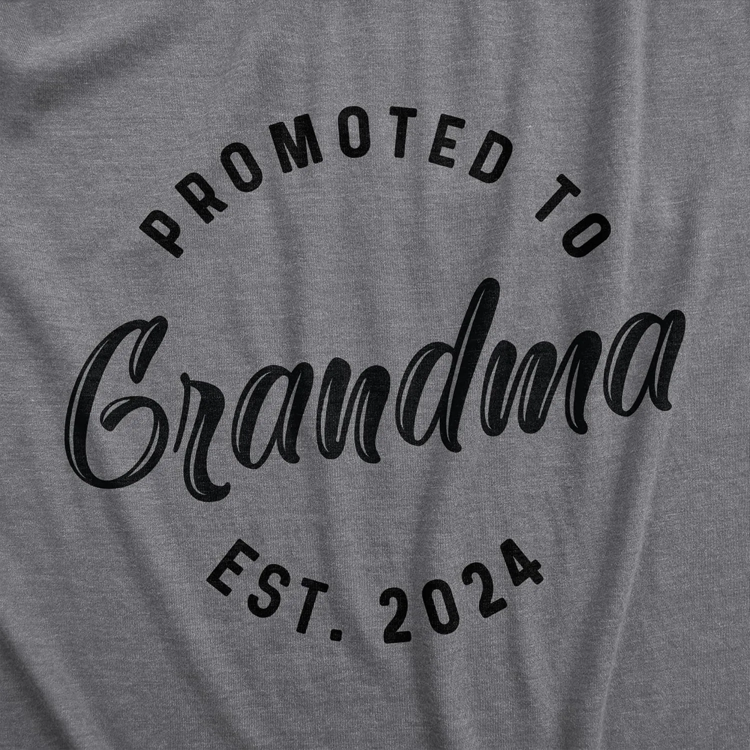 Womens Promoted to Grandma Est 2025, 2024, or 2023 T Shirt Funny New Baby Family Grandmother Tee