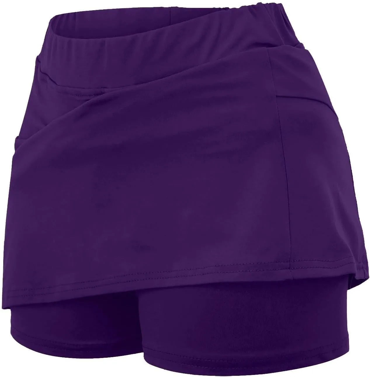 Womens Skorts with Pockets High Waist Athletic Sports Pants Skirts with Shorts Underneath Yoga Culottes