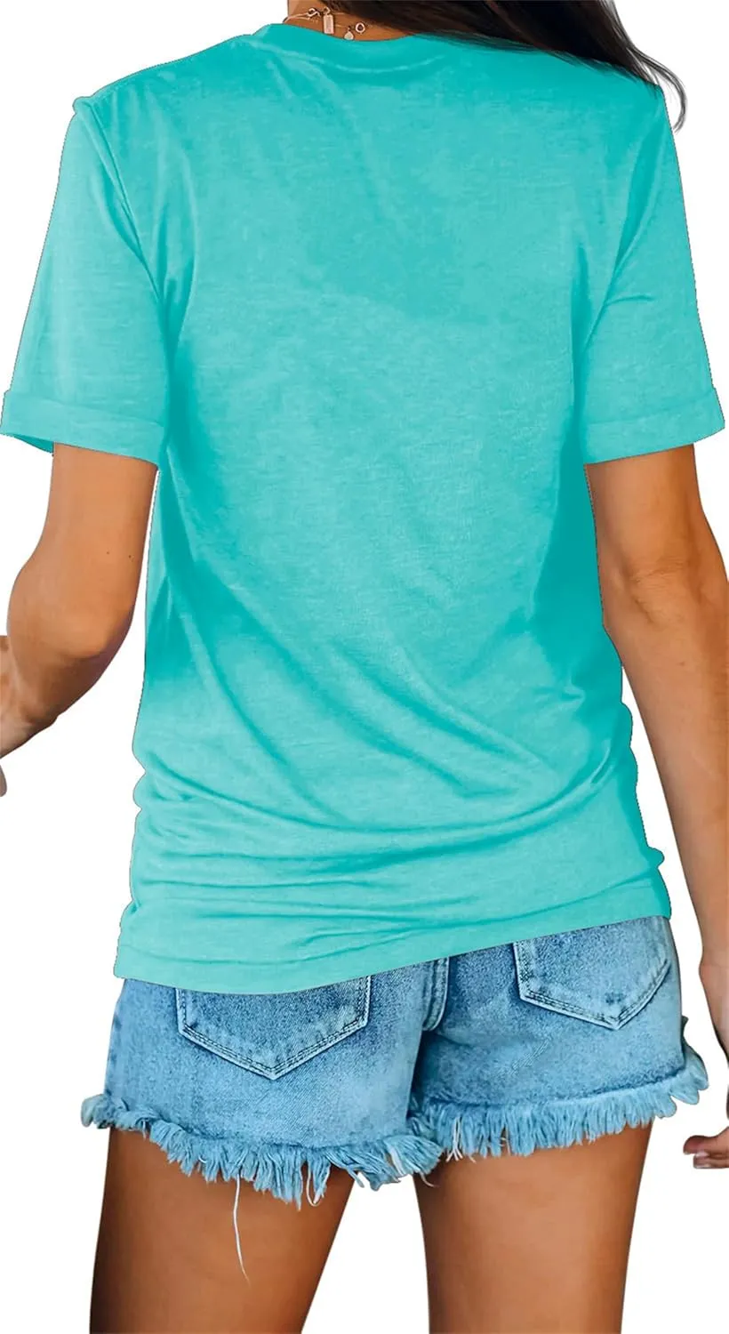 Womens Summer Tops Realtor Letter Graphic Tshirts Going Out Short Sleeve Tees Business Casual Outfits Blouses