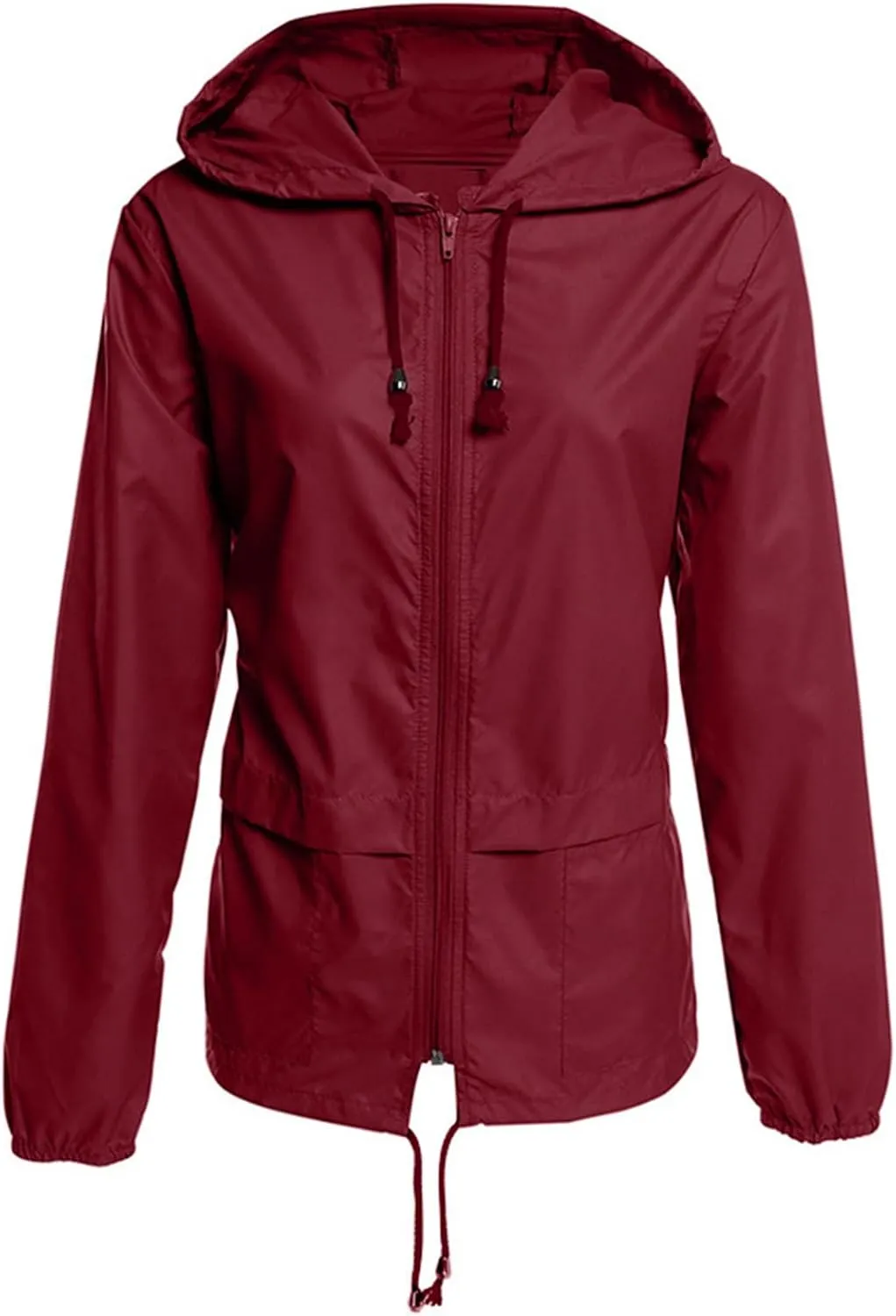 Women's Waterproof Rain Jacket Lightweight Hooded Raincoat Hiking Travel Outdoor Windbreaker Packable Travel Jacket