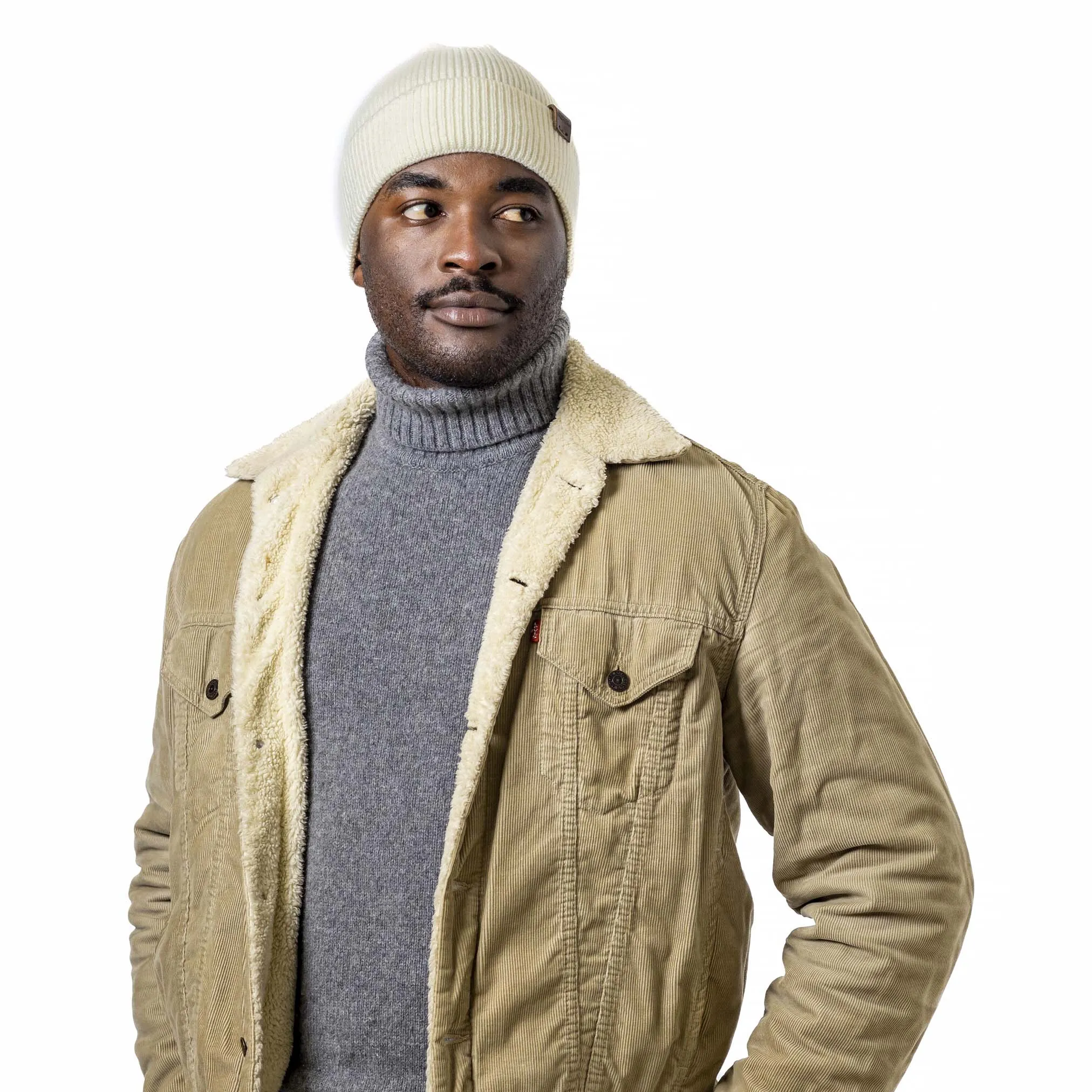 Wool Mix Fisherman Beanie