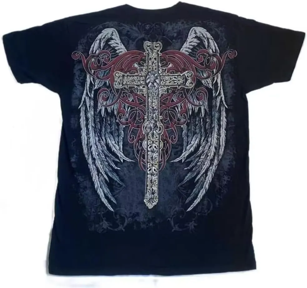 Y2K Grunge Graphic Tees for Women Short Sleeve Goth Top Aesthetic Fairy Grunge T Shirt E Girl Vintage Gothic Tees