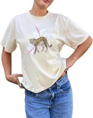 Y2k Oversized Graphic T Shirt for Women Teen Girl Floral Short Sleeve Loose Fit Tees Vintage Aesthetic Baggy Top