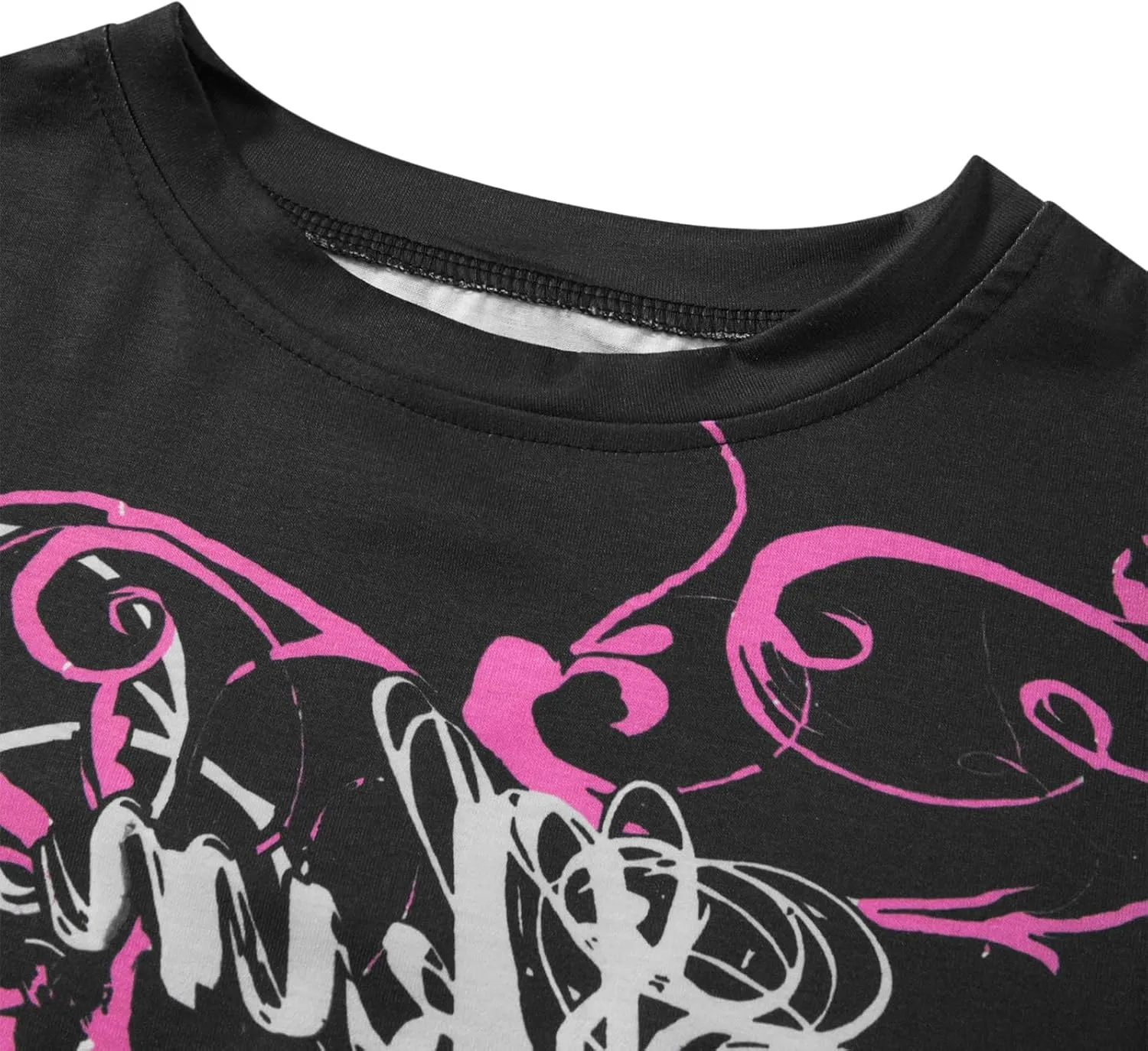 Y2k Shirts for Women Teens Girls 2000s Vintage Short Sleeve Shirt Tops Fairy Grunge Punk Goth Baggy Graphic Tees