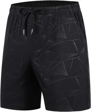 Ymosrh Men's Shorts Summer Ice Silk Quick-Drying Elastic Sports Leisure Plus Size Beach Shorts for, M-7XL