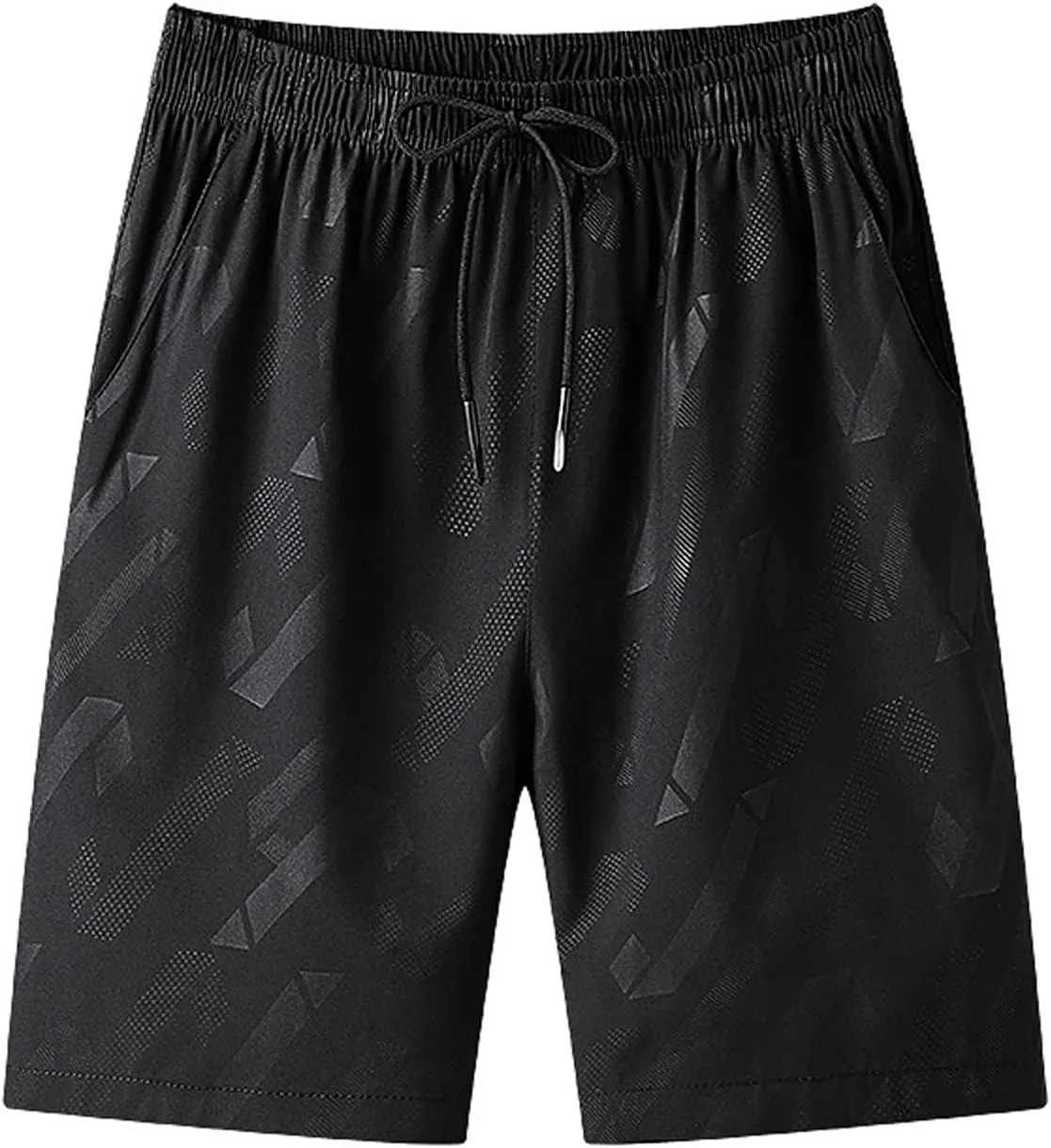 Ymosrh Men's Shorts Summer Ice Silk Quick-Drying Elastic Sports Leisure Plus Size Beach Shorts for, M-7XL
