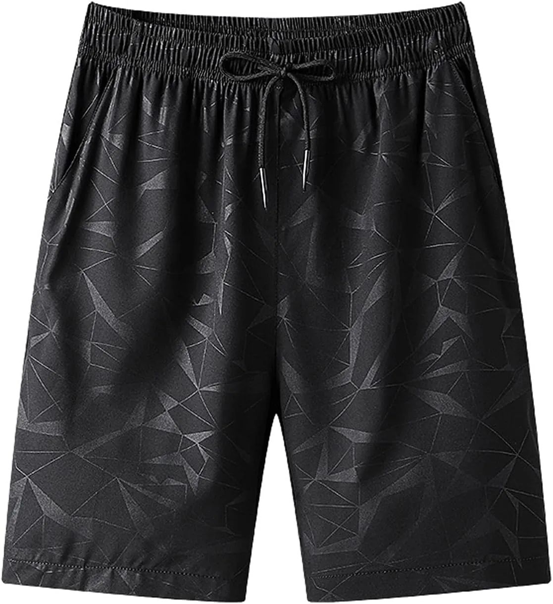 Ymosrh Men's Shorts Summer Ice Silk Quick-Drying Elastic Sports Leisure Plus Size Beach Shorts for, M-7XL
