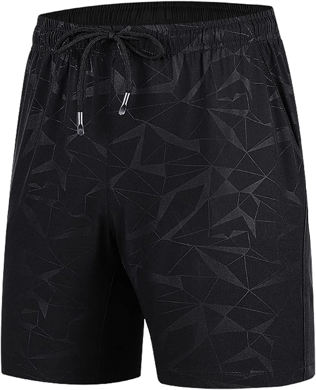 Ymosrh Men's Shorts Summer Ice Silk Quick-Drying Elastic Sports Leisure Plus Size Beach Shorts for, M-7XL