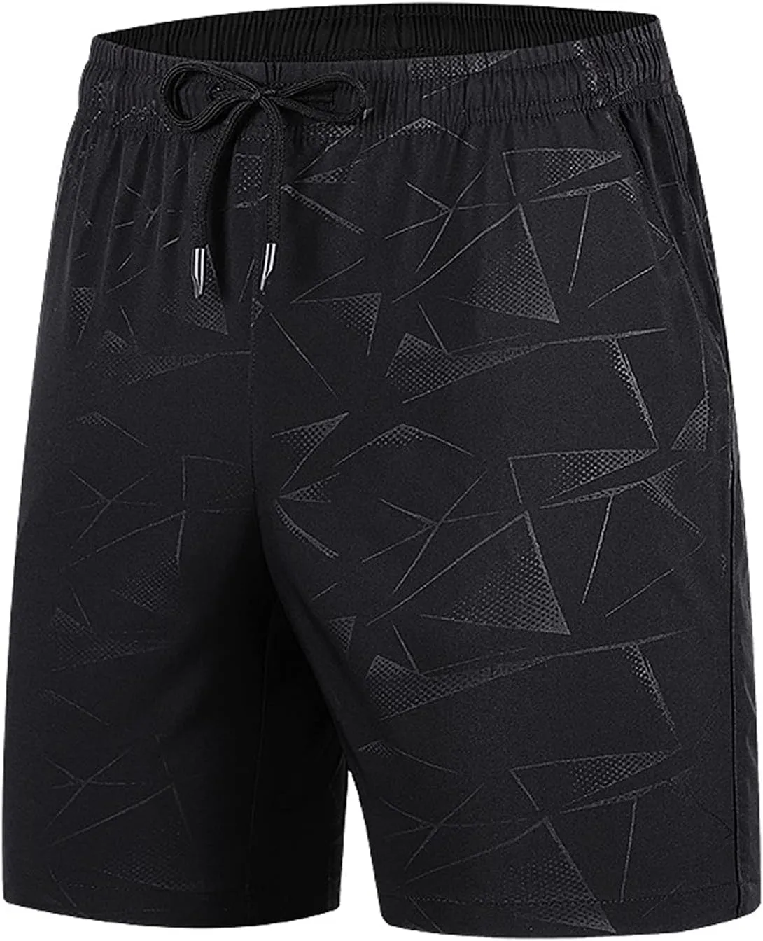 Ymosrh Men's Shorts Summer Ice Silk Quick-Drying Elastic Sports Leisure Plus Size Beach Shorts for, M-7XL