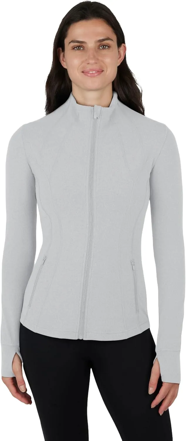 Yogalicious Womens Ultra Soft Lightweight Full Zip Yoga Jacket with Pockets