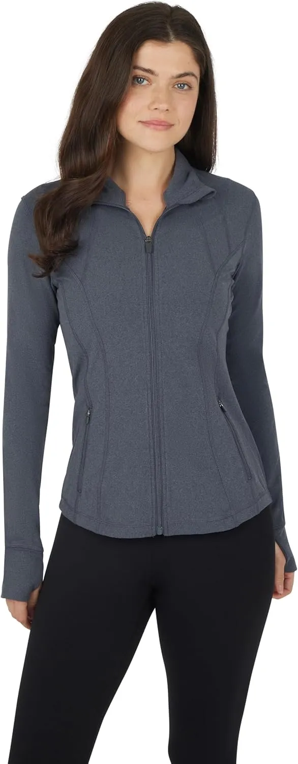 Yogalicious Womens Ultra Soft Lightweight Full Zip Yoga Jacket with Pockets