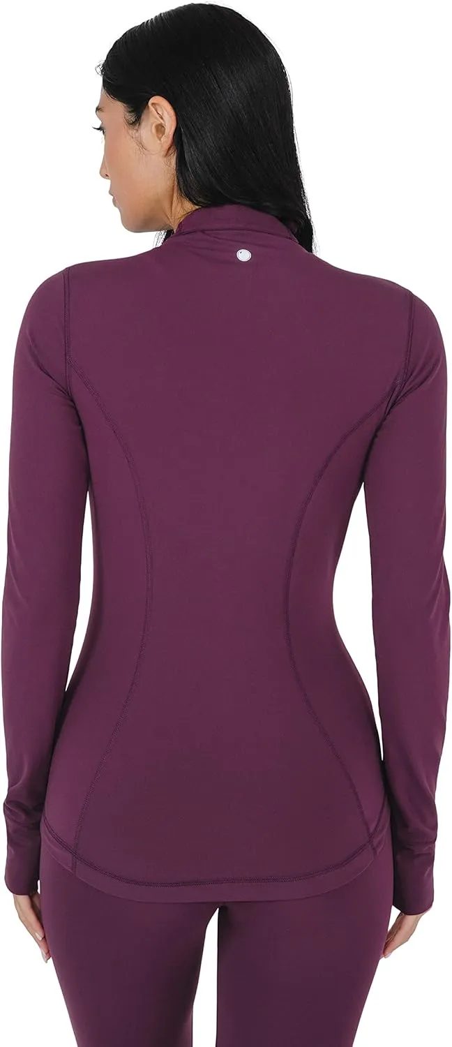 Yogalicious Womens Ultra Soft Lightweight Full Zip Yoga Jacket with Pockets