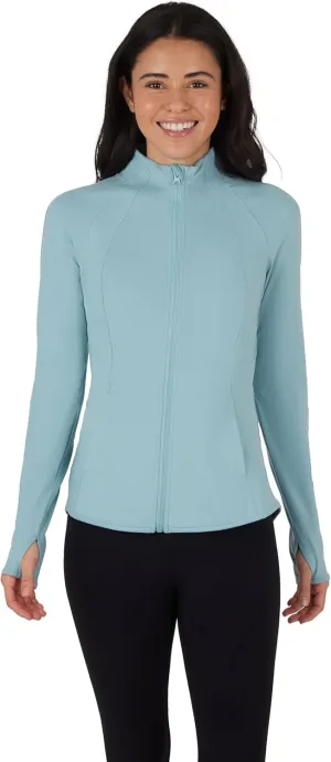 Yogalicious Womens Ultra Soft Lightweight Full Zip Yoga Jacket with Pockets