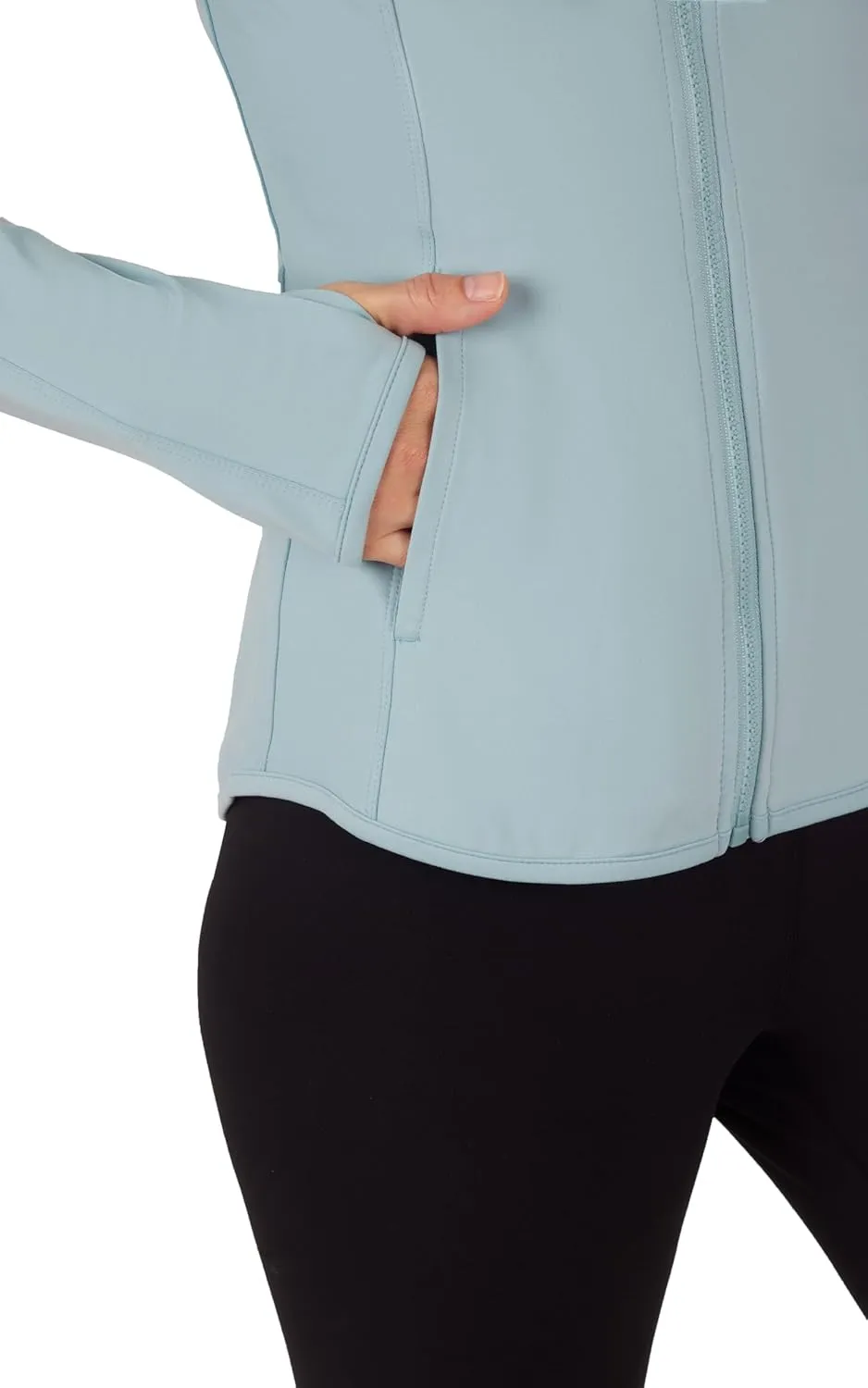 Yogalicious Womens Ultra Soft Lightweight Full Zip Yoga Jacket with Pockets
