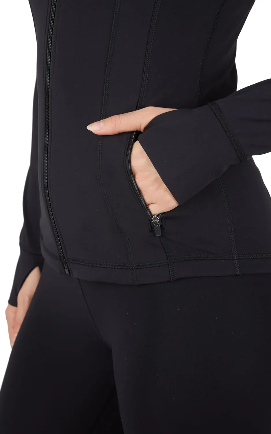 Yogalicious Womens Ultra Soft Lightweight Full Zip Yoga Jacket with Pockets
