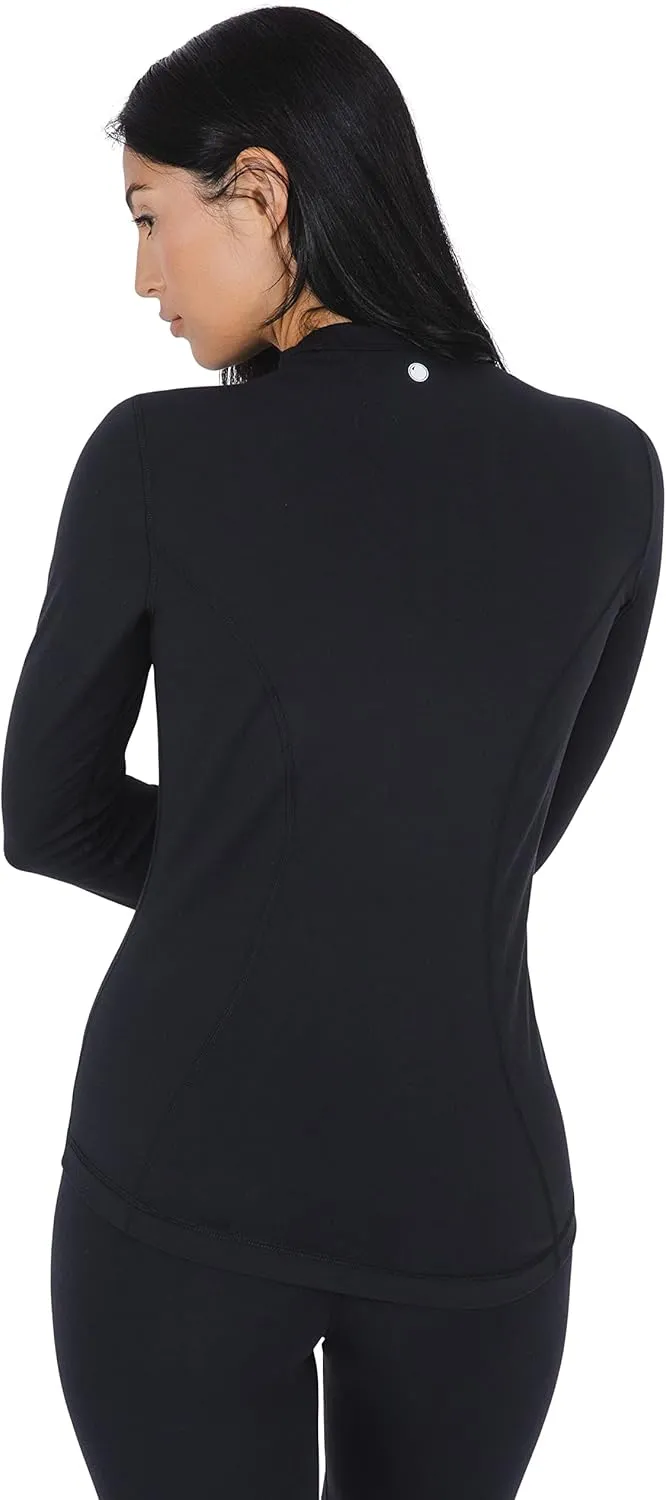 Yogalicious Womens Ultra Soft Lightweight Full Zip Yoga Jacket with Pockets