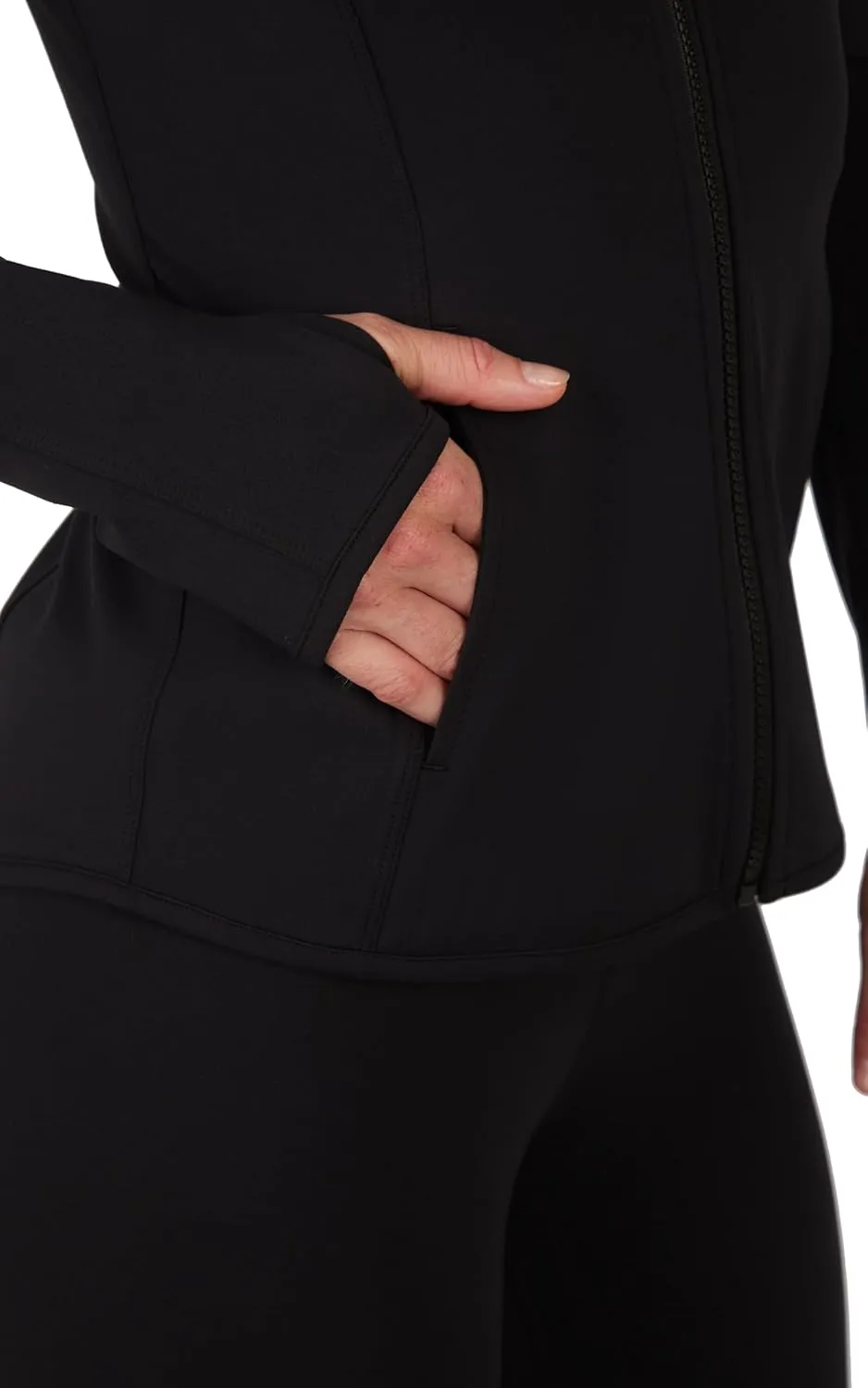 Yogalicious Womens Ultra Soft Lightweight Full Zip Yoga Jacket with Pockets