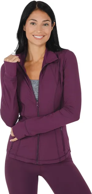 Yogalicious Womens Ultra Soft Lightweight Full Zip Yoga Jacket with Pockets