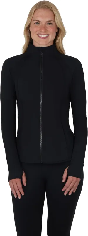 Yogalicious Womens Ultra Soft Lightweight Full Zip Yoga Jacket with Pockets