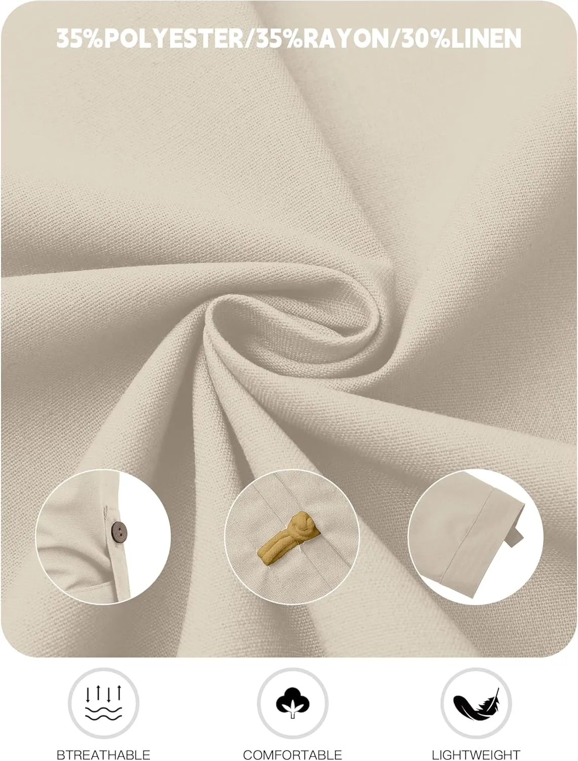 Zaitun Mens Cotton Linen Shirts Casual Buttons Down Roll-Up Sleeve Shirt Summer Chinese Style T-Shirts